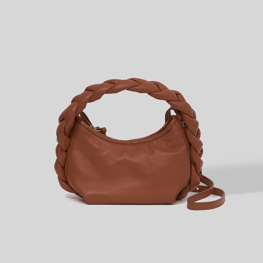 Spring new trendy woven bag women's single-shoulder small messenger bag