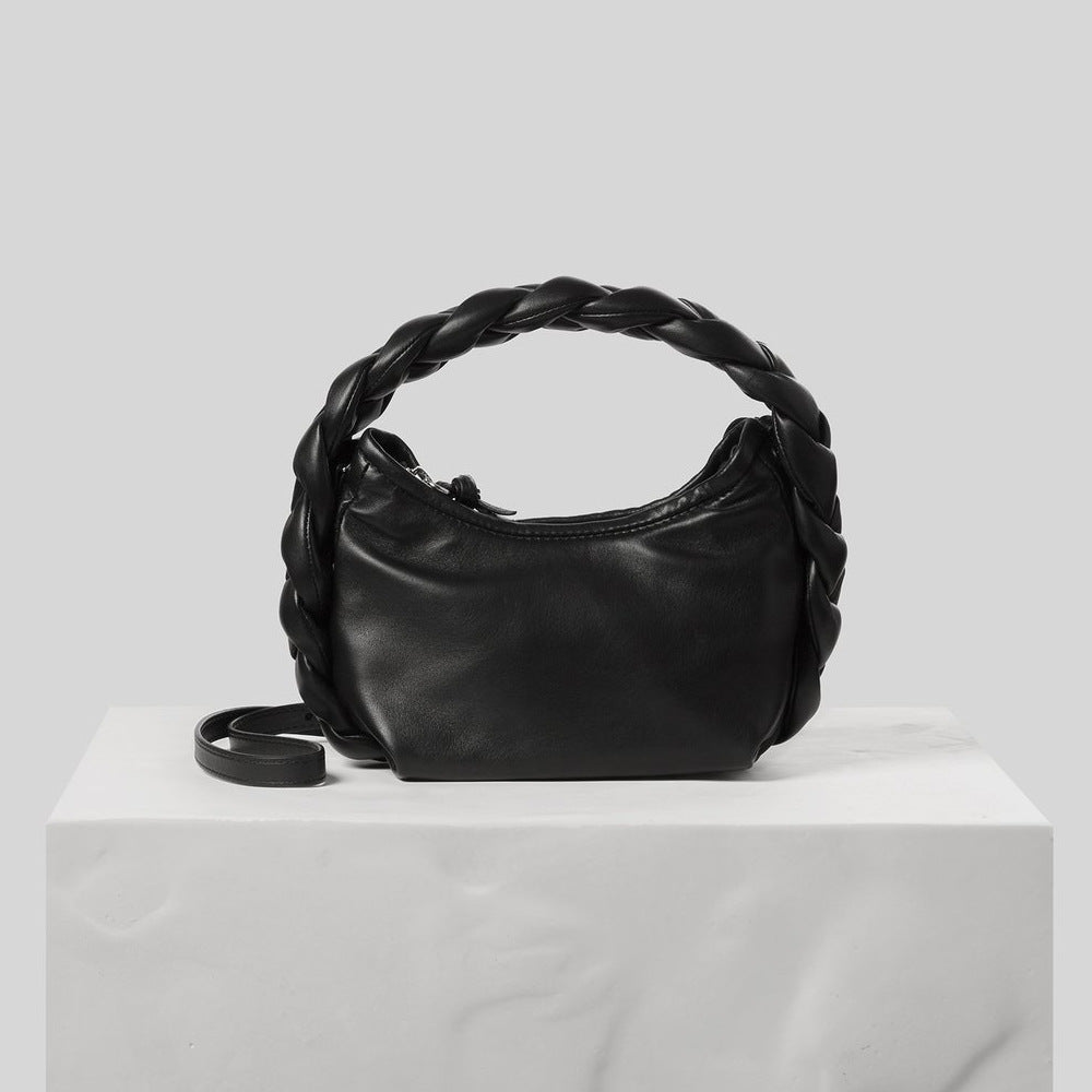 Spring new trendy woven bag women's single-shoulder small messenger bag